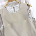 宽松无袖背心+高腰阔腿西装长裤套装